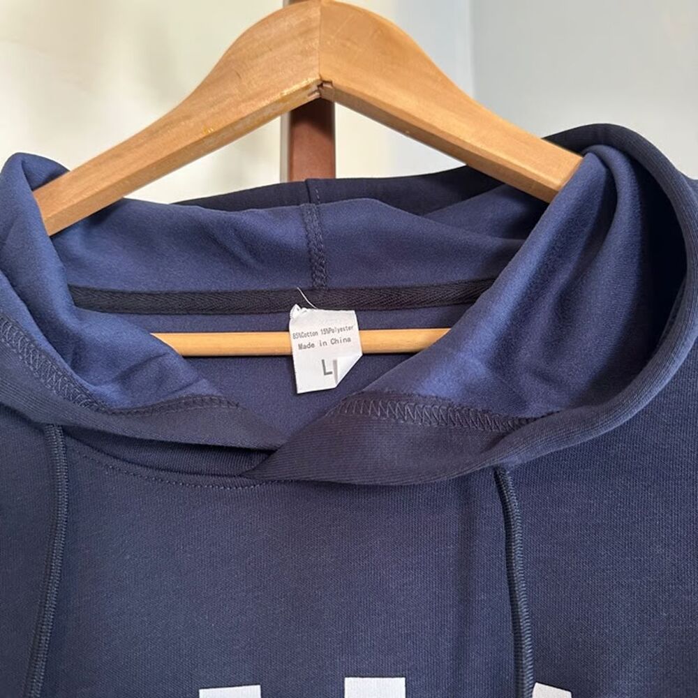 Dallas Vs All Yall Hoodie Sweatshirt Mens Large Navy Blue Graphic Texas Football - Picture 12 of 12
